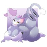  &lt;3 1:1 absurd_res anthro arizonathevixen bent_over big_breasts big_butt breasts butt dipstick_ears female grey_body half-closed_eyes hi_res huge_butt kneeling licking licking_lips looking_at_viewer multicolored_ears narrowed_eyes nintendo nude pok&eacute;mon pok&eacute;mon_(species) purugly smile solo thick_thighs tongue tongue_out video_games whiskers wide_hips yellow_sclera 