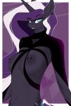  absurd_res anthro anthrofied big_breasts breastless_clothing breasts clothing cutie_mark equid equine exposed_breasts female hair hasbro hi_res horn idw_publishing long_hair looking_at_viewer mammal multicolored_hair my_little_pony my_little_pony_(idw) nightmare_rarity_(idw) nipple_piercing nipples nude piercing solo therealf1rebird unicorn 