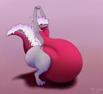  anthro belly big_belly big_butt bulge butt digestion dragon female girly hair huge_butt male male/female nude oral oral_vore overweight overweight_male selicia smile solo the_ember theember thick_thighs vore 