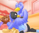  anthro avian bird bodily_fluids breastfeeding breasts diaper duo falcon falconid female genital_fluids male nephy_abdl_(peregrine) padded paddedulf padding peeing peregrine_falcon plushie soggy_diaper urine wet wet_diaper wetting wetting_diaper 