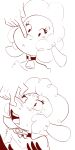  2koma 5_fingers ambiguous_gender anthro bell bell_collar big_ears black_collar black_eyes blush blush_lines bodily_fluids bovid caprine collar comic cowbell crying discomfort disembodied_hand droopy_(series) duo ears_down eyelashes female finger_in_nose fingers fluffy fluffy_hair fudgy_fart hair headshot_portrait hi_res humanoid_hands leggy_lamb looking_at_hand mammal metro-goldwyn-mayer monochrome nose_pull off_screen_character open_mouth pivoted_ears portrait sheep sheep_wrecked short_hair simple_background sweat sweatdrop tears tongue tongue_out unseen_character white_background 