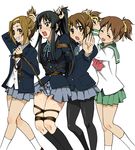  akiyama_mio alternate_hairstyle bdsm black_eyes black_hair bondage bound brown_eyes brown_hair bullying crotch_rope hair_ornament hairband hairclip hirasawa_ui hirasawa_yui inoue_yoshihisa k-on! long_hair multiple_girls panties pantyhose ponytail pussy_juice school_uniform shibari shibari_over_clothes short_hair striped striped_panties tainaka_ritsu underwear 