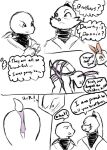  2017 anthro bent_over bouncer bunny_costume butt clothing comic costume digital_media_(artwork) donatello_(tmnt) english_text eyeshadow fake_ears fake_rabbit_ears fur girly group inkyfrog lagomorph leonardo_(tmnt) leporid makeup male mammal michelangelo_(tmnt) miyamoto_usagi orange_eyeshadow partially_colored purple_eyeshadow rabbit reptile scalie shell teenage_mutant_ninja_turtles text turtle turtle_shell turtleneck 