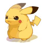  :3 animal_focus black_eyes blank_eyes blush_stickers closed_mouth commentary_request full_body jaggy_line lowres no_humans oyama_yoihaya pikachu pokemon pokemon_(creature) simple_background solo standing white_background 