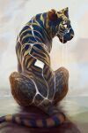  2021 ambiguous_gender blindcoyote digital_media_(artwork) felid feral fur hi_res mammal pantherine sitting solo striped_body striped_fur stripes tiger white_eyes 