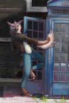  2021 anthro avian beak bird blindcoyote clothed clothing day detailed_background digital_media_(artwork) hi_res looking_at_viewer male outside 
