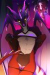  anthro blackprincebeast breasts clothing dragon female fey_(zavan) genitals glowing glowing_eyes hi_res n.gantz pussy shirt skywing_(wof) solo topwear under_boob wings_of_fire 