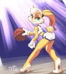  2021 anthro ball basketball_(ball) butt clothing female gloves handwear j-fujita lagomorph leporid lola_bunny looking_at_viewer looking_back looney_tunes mammal rabbit solo warner_brothers 