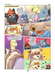  arcanine clothed clothing comic dialoge dylan_(zourik) english_text female furniture hi_res leo_(zourik) male muscular muscular_male nidoqueen ninetales nintendo partially_clothed pok&eacute;mon pok&eacute;mon_(species) sofa text torracat towel video_games zourik 