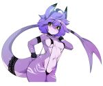  2021 absurd_res anthro breasts clothed clothing digital_media_(artwork) female fish hair hi_res looking_at_viewer marine navel non-mammal_breasts nvel purple_hair shark simple_background slugbox smile white_background 