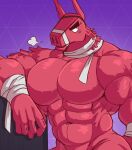  abs animate_inanimate anthro bandage biceps breath camelid epic_games eyebrows fortnite hi_res juggermelon living_pi&ntilde;ata llama lt._john_llama male mammal muscular muscular_anthro muscular_male panting pecs pi&ntilde;ata pink_body solo thick_eyebrows video_games 