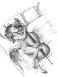  anthro baron_engel bed bed_sheet bedding bowed_string_instrument cello doll earth_pony equid equine eyes_closed female friendship_is_magic furniture graphite_(artwork) hi_res horse lying mammal musical_instrument my_little_pony nude octavia_(mlp) on_side pencil_(artwork) pillow pony simple_background sleeping solo strategically_covered string_instrument traditional_media_(artwork) unguligrade_anthro white_background 