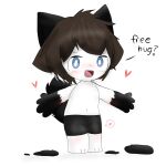  &lt;3 4_fingers after_transformation animal_humanoid black_body black_bottomwear black_clothing black_fur black_shorts blue_eyes blush bottomwear brown_hair canid canid_humanoid canine canine_humanoid canis changed_(video_game) clothed clothing fingers free_hugs fur goo_creature hair hi_res human humanoid lin_(changed) looking_at_viewer male mammal mammal_humanoid meme navel open_mouth puddle shorts simple_background solo spread_arms teeth topless topless_human topless_male tringa white_background white_body wolf_humanoid 