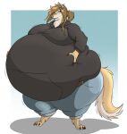  anthro canid canine canis clothing female hair hectorthewolf hi_res mammal obese overweight solo wolf 