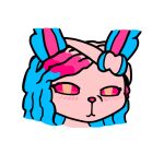  alpha_channel anthro blue_hair bow_tie eeveelution female funnyman2 hair mochi_(funnyman2) nintendo pink_nose pink_sclera pok&eacute;mon pok&eacute;mon_(species) solo sylveon tan_eyes video_games 