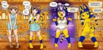  2021 absurd_res aika_(tomlloyd) animal_crossing ankha_(animal_crossing) anthro blue_eyes blue_hair blush breasts butt clothing cute_fangs dancing digital_media_(artwork) domestic_cat felid feline felis female genitals growth hair hi_res hieroglyphics human human_to_anthro identity_death looking_aside looking_down mammal mind_control nintendo panties pussy sequence short_hair solo species_transformation standing surprise tail_growth transformation underwear video_games witchfiend yellow_body 