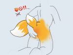  anthro canid canine featureless_crotch fox foxx growth kneeling looking_away male mammal mobian_fox multi_tail null solo tail_growth 