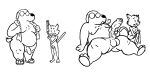  2019 anthro balls bathing belly big_penis body_hair canid canine canis chest_hair digital_drawing_(artwork) digital_media_(artwork) domestic_cat domestic_dog duo erection eyewear felid feline felis flaccid foreskin genitals glasses looking_away male mammal masturbation monochrome moobs multiple_images nervous nude overweight overweight_anthro overweight_male partially_retracted_foreskin penis sigh signature simple_background sitting sketch skinny skinny_anthro skinny_male slippers small_penis standing thick_thighs towel vein veiny_penis watermark wide_hips wittless-pilgrim 