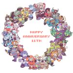  ^_^ anniversary arcee autobot black_hair blackarachnia blitzwing blurr bulkhead bumblebee character_request chibi clenched_hands cliffjumper closed_eyes dark-skinned_female dark-skinned_male dark_skin decepticon drift everyone grimlock isaac_sumdac jazz_(transformers) jetfire lockdown_(transformers) looking_up lugnut mecha megatron mijinkotail029 mixmaster one_eye_closed open_mouth optimus_prime prowl ratchet red_hair sari_sumdac science_fiction scrapper_(transformers) shockwave_(transformers) smile soundwave starscream transformers transformers_animated twintails ultra_magnus white_background 