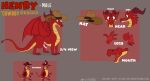  absurd_res anthro clothing cowboy cowboy_hat dragon erection feral genitals hat headgear headwear henry_(henrycharizardboi) henrycharizardboi hi_res lizard magic_user male mask model_sheet open_mouth penis red_body reference_image reptile scalie solo western_dragon yellow_eyes 