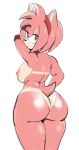  accessory amy_rose anthro big_breasts big_butt breasts butt colored_sketch curvy_figure eulipotyphlan female green_eyes hair headband hedgehog hourglass_figure looking_at_viewer looking_back looking_back_at_viewer mammal pink_body pink_hair sega side_boob simple_background sketch solo sonic_the_hedgehog_(series) thick_thighs white_background wide_hips yuta_agc 