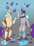  anthro deflating duo hi_res inanimate_transformation inflatable male male/male pool_toy transformation unoriginaldoggo 