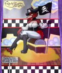  anthro boots breasts canid canine clothing costume creator_(artist) decoration female five_nights_at_freddy&#039;s footwear fox foxy_(fnaf) fur hi_res high_heeled_boots high_heels humanoid mammal red_body red_fur red_skin sand scottgames solo video_games 