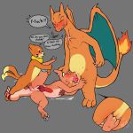  anal anal_fingering anal_penetration anthro blush bodily_fluids breath buizel charizard charmeleon cum cum_in_ass cum_inside fellatio feral fingering fire genital_fluids group hi_res kai_(mr.smile) knot male male/male mr.smile nintendo oral panting penetration penile pok&eacute;mon pok&eacute;mon_(species) sex size_difference tattoo thomas_(lonelycharart) video_games 