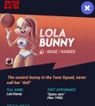  basketball basketball_uniform blonde_hair blue_eyes bottomwear buckteeth clothing fake_screenshot female gloves hair handwear hi_res lagomorph leporid linkartoon lola_bunny looney_tunes mammal multiversus open_mouth rabbit shorts space_jam sportswear teeth uniform warner_brothers 