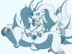  anus blush claws female feral flustered front_view genitals legendary_pok&eacute;mon looking_away nintendo nulloffset pok&eacute;mon pok&eacute;mon_(species) pussy reshiram shy sitting solo spread_legs spread_pussy spreading video_games 