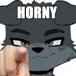  burgermeme canid canine canis gesture goon_(goonie_san) hi_res image_macro looking_at_viewer mammal meme pointing pointing_at_viewer smug text wolf 