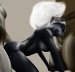  afro ambiguous_penetration animal_humanoid anthro balls biped black_body black_fur breasts butt curvy_figure erection eyes_closed fellatio female female_penetrated fingers from_behind_position fur genitals group group_sex hair hi_res holding_hair humanoid humanoid_genitalia male male/female male_penetrating male_penetrating_female mammal megan_(pink_cat_enthusiast) mephitid nude open_mouth oral oral_penetration penetration penile penis pink_cat_enthusiast pulling_hair sex simple_background skunk spitroast threesome touching_hair trio 