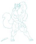 4_toes abs anthro balls biceps big_balls big_biceps big_muscles big_pecs big_penis biped canid canine claws digital_media_(artwork) digitigrade feet flaccid foreskin fox fur genitals glans hair hi_res holding_penis humanoid_genitalia humanoid_penis juano line_art male mammal monochrome muscular muscular_anthro muscular_male muscular_thighs nipples nude paws pecs penis simple_background smile solo standing tail toe_claws toes vein veiny_penis white_background
