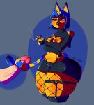  animal_crossing ankha_(animal_crossing) anthro breast_play breasts butt cherryfox domestic_cat duo felid feline felis female genitals human male male/female mammal nintendo penis sex solo thick_thighs titfuck video_games 