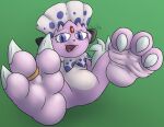 3_toes ambiguous_gender anthro barefoot claws dbunno digit_ring digital_media_(artwork) feathers feet foot_fetish foot_focus full-length_portrait fur generation_4_pokemon hi_res jewelry kerolink male nintendo paws paws_only pink_body pink_fur pokemon pokemon_(species) pokemon_oc portrait purple_eyes ring simple_background soles solo tail toe_ring toes weavile
