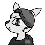 animated anthro beanie black_clothing black_hoodie black_topwear clothing felid floating_ears forrest18 grey_eyes hat headgear headwear hoodie looking_at_viewer mammal solo topwear watermark white_body