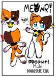 calico_cat chibi domestic_cat felid feline felis hi_res male male/male mammal meowri reference_image solo