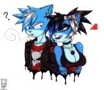 2018 accessory anthro arm_tuft armwear bedroom_eyes belt belt_buckle big_breasts biped black_body black_clothing black_ears black_fur black_hair black_jacket black_legwear black_markings black_topwear blue_body blue_eyes blue_fur blue_hair bone bottomwear breasts brother_(lore) brother_and_sister_(lore) carbon_(zombieray10) cat_tail chelsea_(zombieray10) chest_fur chest_tuft cigarette cigarette_in_mouth cigarette_smoke clothed clothing collar dipstick_tail domestic_cat ear_piercing ear_stud ears_back eye_markings eyebrow_piercing eyebrows eyelashes facial_paint facial_piercing facial_pirecing felid feline felis female fishnet fishnet_clothing fur goth gothic_lolita hair hair_accessory hair_over_eye half-closed_eyes highlights_(coloring) inner_ear_fluff jacket jewelry leather leather_clothing leather_jacket leather_topwear legwear licking licking_lips lipstick lipstick_on_face lolita_(fashion) long_pants looking_at_another looking_at_partner makeup male mammal markings multicolored_body multicolored_clothing multicolored_fur multicolored_hair narrowed_eyes necklace object_in_mouth occult_symbol one_eye_obstructed pentagram piercing pivoted_ears punk punk_hair red_clothing red_eyes red_shirt red_tank_top red_topwear seductive shirt short_hair sibling_(lore) simple_background sister_(lore) size_difference skull skull_accessory skull_head skull_symbol sleeveless sleeveless_clothing sleeveless_hoodie sleeveless_topwear slim_female small_breasts smaller_female smoke solo solo_focus solo_in_panel spiked_clothing spiked_collar spikes spiky_hair spread_legs spreading suggestive suggestive_clothing suggestive_look suggestive_shirt suggestive_topwear symbol t-shirt tail tail_markings tank_top text tongue tongue_out topwear tuft two_tone_body two_tone_fur two_tone_hair white_background zombieray10