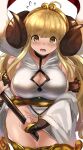  alternate_costume anila_(granblue_fantasy) between_thighs breasts granblue_fantasy highres large_breasts maou_(maoudaisukiya) sweat 