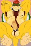 2024 5_toes absurd_res accessory anthro anus armpit_fetish armpit_hair balls bedroom_eyes belly big_penis blush body_hair bowser bracelet chest_hair circumcised claws cock_ring collar countershading cuff_(restraint) discord_(app) dominant dominant_male erection feet foot_fetish foot_focus genitals green_body green_markings green_skin grin hair happy_trail hi_res horn humanoid_feet humanoid_genitalia humanoid_penis jewelry koopa looking_at_viewer male mario_bros markings musclegut muscular muscular_male narrowed_eyes navel nintendo nipple_piercing nipples patreon penis penis_accessory penis_jewelry piercing plantigrade presenting presenting_penis pubes raised_arms red_eyes red_hair restraints scalie seductive shell slightly_chubby smile soles solo spiked_bracelet spiked_cock_ring spiked_collar spikes spread_legs spreading tan_body tan_markings tan_skin telegram text toes url wrist_cuffs yellow_body yellow_skin zer0rebel4