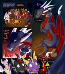 activision bro-chaan campfire comic cynder digital_media_(artwork) dragon ember_(spyro) female feral flame_(spyro) group hi_res horn male mythological_creature mythological_scalie mythology nero_(dragon) scalie speech_bubble spyro spyro_the_dragon tail text the_legend_of_spyro truth_or_dare wings