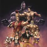  dxsinfinite king_(tekken) marshall_law michelle_chang mishima_heihachi mishima_kazuya nina_williams non-web_source official_art paul_phoenix record tekken yoshimitsu_(namco) 