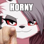  burgermeme canid canid_demon canine canis demon gesture hellhound helluva_boss hi_res image_macro looking_at_viewer mammal meme pointing pointing_at_viewer smug text 