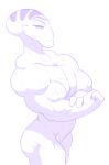  alien big_muscles disney female grand_councilwoman humanoid lilo_and_stitch monochrome muscular muscular_female nude side_view solo spotty_the_cheetah 