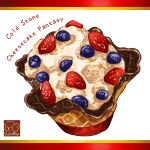  artist_logo berry blueberry food food_focus food_name fruit highres ice_cream ice_cream_cone no_humans original strawberry yuki00yo 