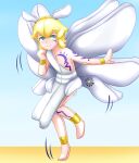  ambiguous_gender angel angel_humanoid animate_inanimate arm_tattoo bandai_namco bracelet chest_tattoo digimon digimon_(species) feathered_wings feathers floating hexatoy hi_res humanoid inflatable jewelry living_inflatable lucemon markings nieyx simple_background solo tattoo wings 