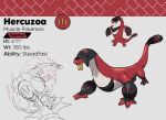  ambiguous_gender countershade_neck countershading english_text fakemon feral forked_tongue quadruped red_body scalie solo stellanova tail text tongue tongue_out 