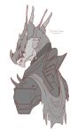  anthro armor dragon hi_res kredri male mythological_creature mythological_scalie mythology portrait pose reptile scalie solo 