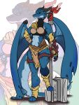  absurd_res armor blue dragon dragoness_oc hi_res lexi_(disambiguation) mythological_creature mythological_scalie mythology scalie 