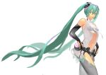  1girl green_eyes green_hair hatsune_miku nail_polish rr_(suisse200) standing twintails vocaloid 